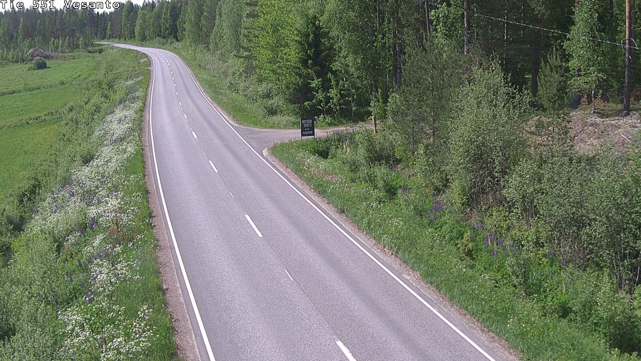 Weather Camera Image Väg 551 Vesanto Löttökorpi, Vesanto, Pohjois-Savo