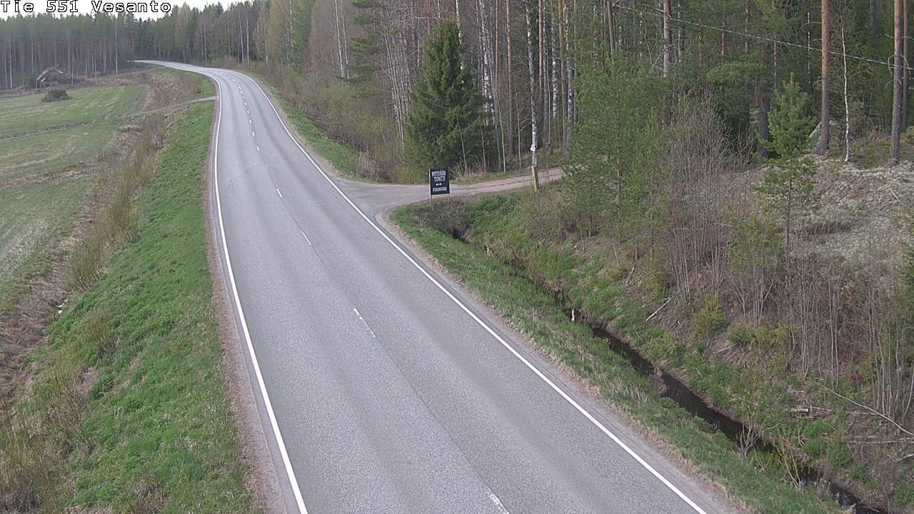 Weather Camera Image Väg 551 Vesanto Löttökorpi, Vesanto, Pohjois-Savo