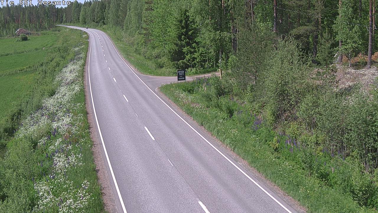 Weather Camera Image Road 551 Vesanto Löttökorpi, Vesanto, Pohjois-Savo
