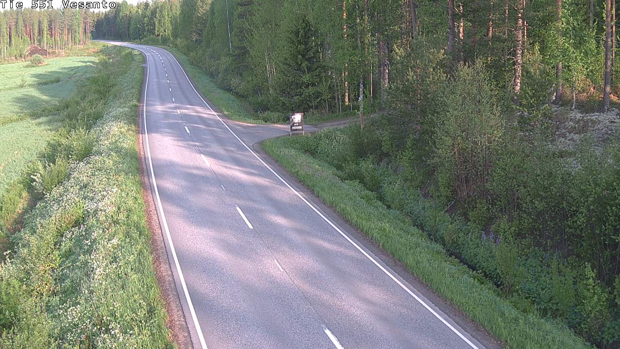 Weather Camera Image Väg 551 Vesanto Löttökorpi, Vesanto, Pohjois-Savo