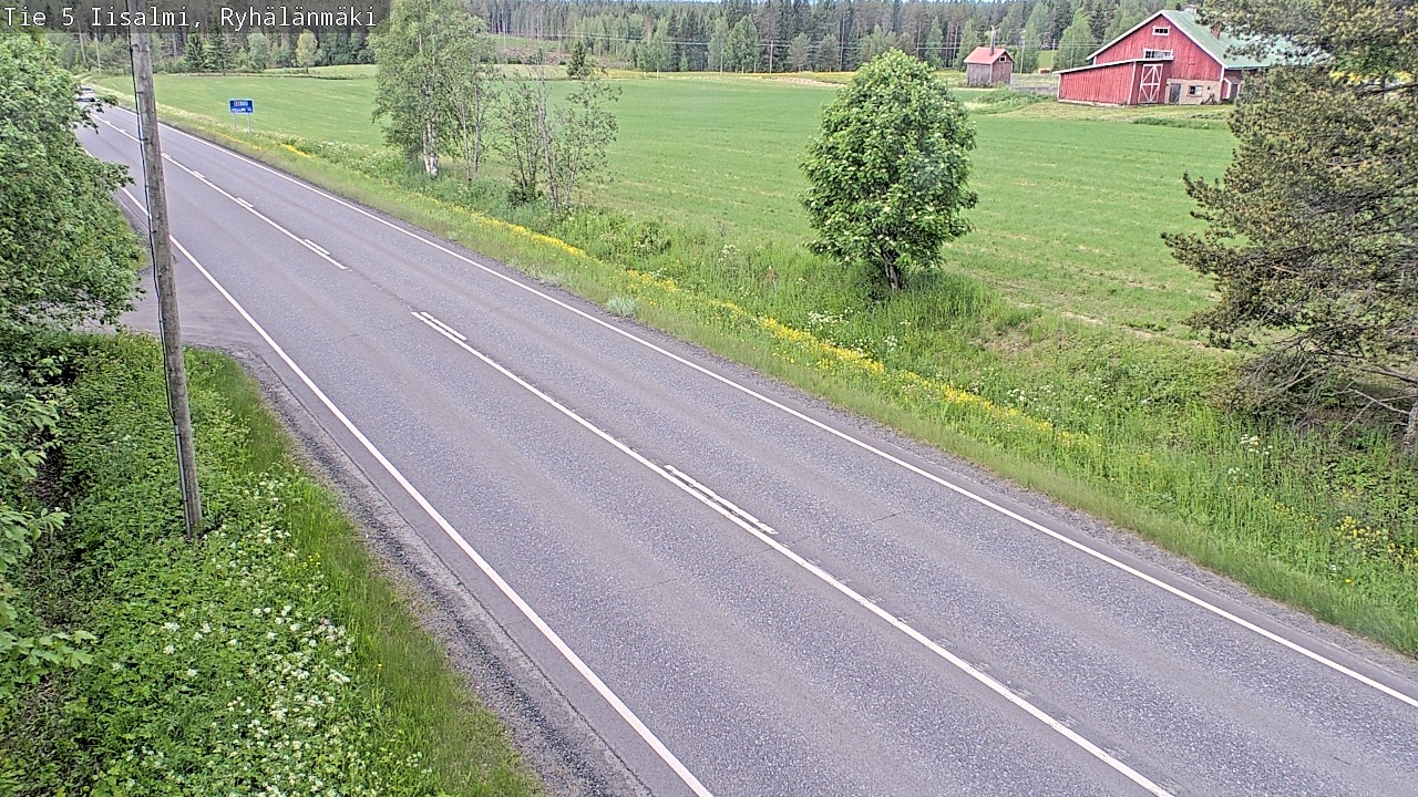 Weather Camera Image Road 5 Iisalmi, Ryhälänmäki, Iisalmi, Pohjois-Savo