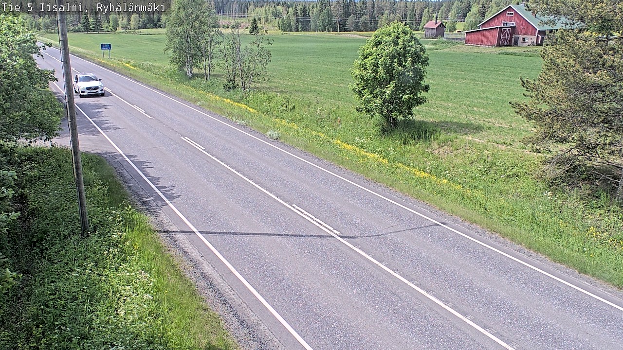 Weather Camera Image Road 5 Iisalmi, Ryhälänmäki, Iisalmi, Pohjois-Savo