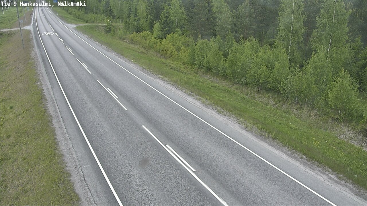 Weather Camera Image Väg 9 Hankasalmi, Nälkämäki, Hankasalmi, Keski-Suomi