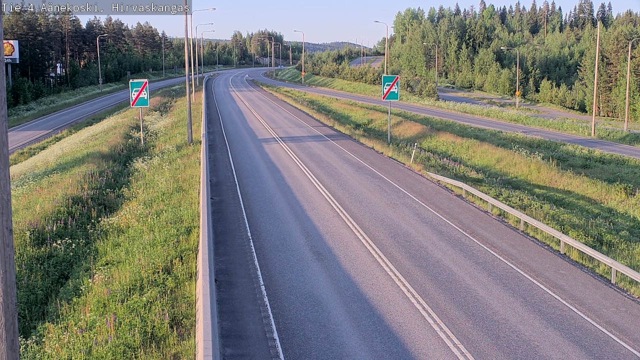Weather Camera Image Road 4 Äänekoski, Hirvaskangas, Äänekoski, Keski-Suomi