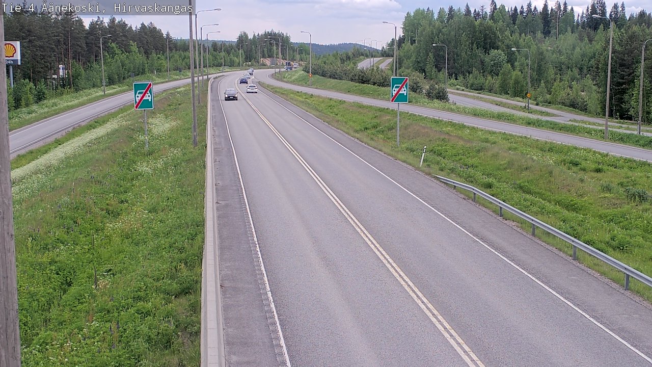 Weather Camera Image Väg 4 Äänekoski, Hirvaskangas, Äänekoski, Keski-Suomi