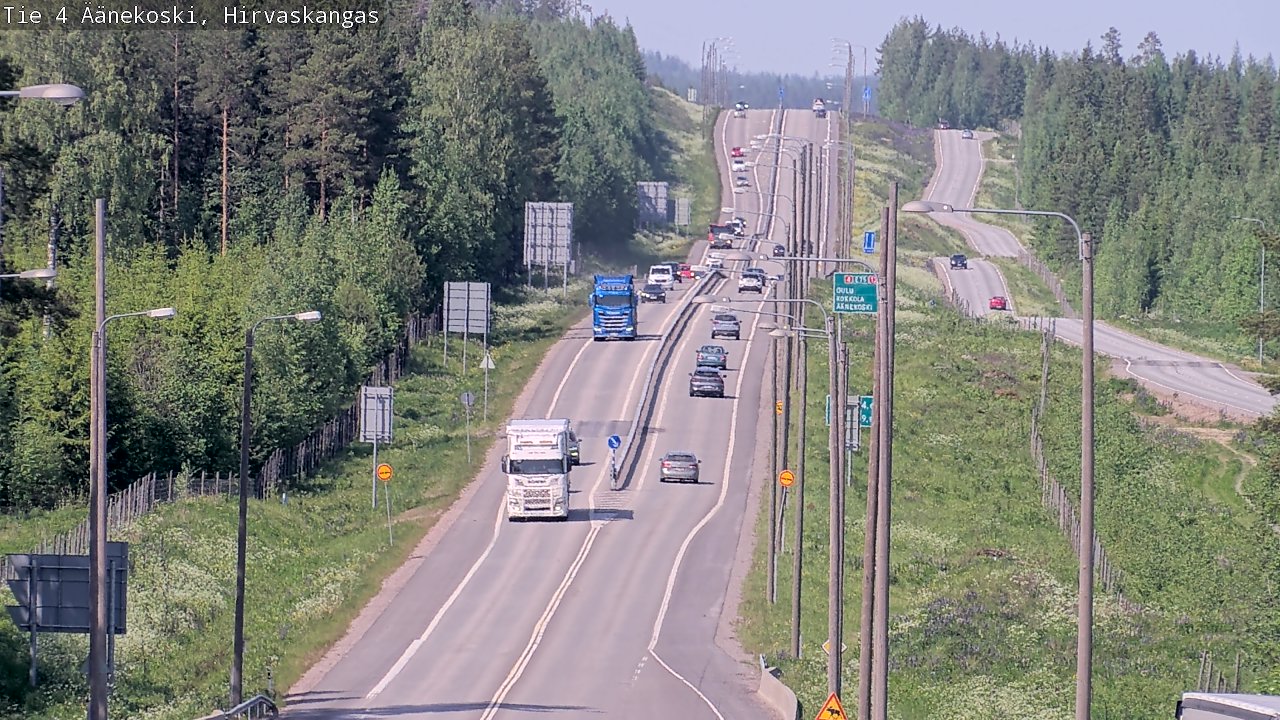 Weather Camera Image Väg 4 Äänekoski, Hirvaskangas, Äänekoski, Keski-Suomi