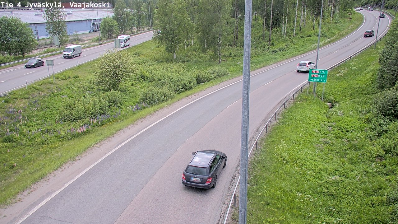 Weather Camera Image Väg 4 Jyväskylä, Vaajakoski, Jyväskylä, Keski-Suomi