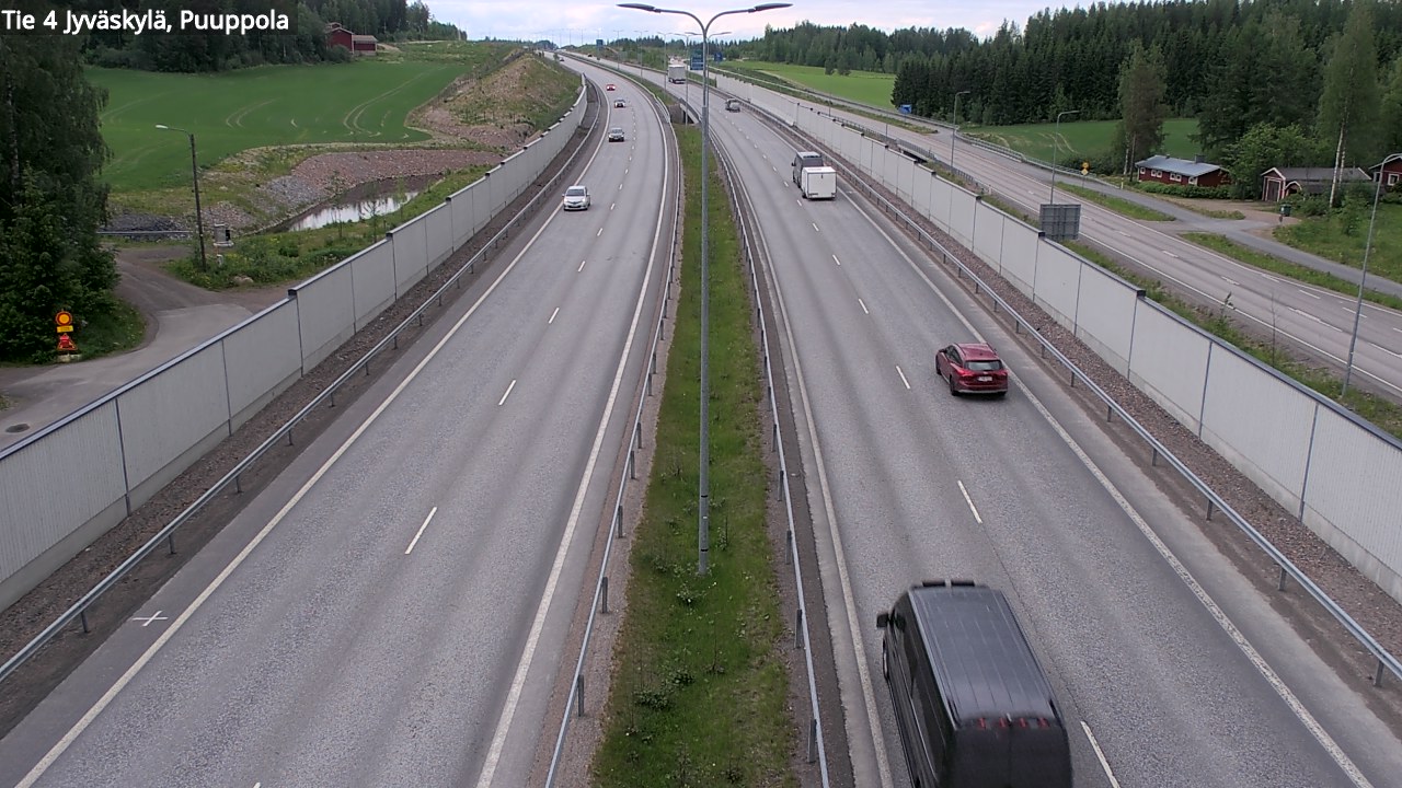 Weather Camera Image Väg 4 Jyväskylä, Puuppola, Jyväskylä, Keski-Suomi