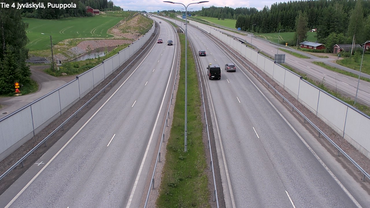 Weather Camera Image Väg 4 Jyväskylä, Puuppola, Jyväskylä, Keski-Suomi
