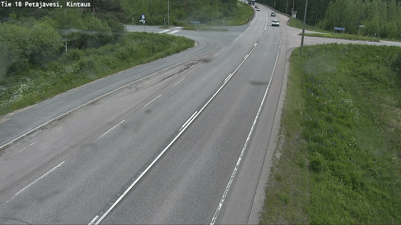 Weather Camera Image Väg 18 Petäjävesi, Kintaus, Petäjävesi, Keski-Suomi