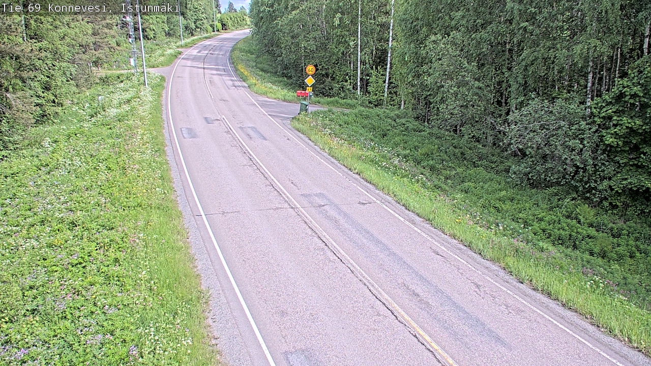 Weather Camera Image Väg 69 Konnevesi, Istunmäki, Konnevesi, Keski-Suomi
