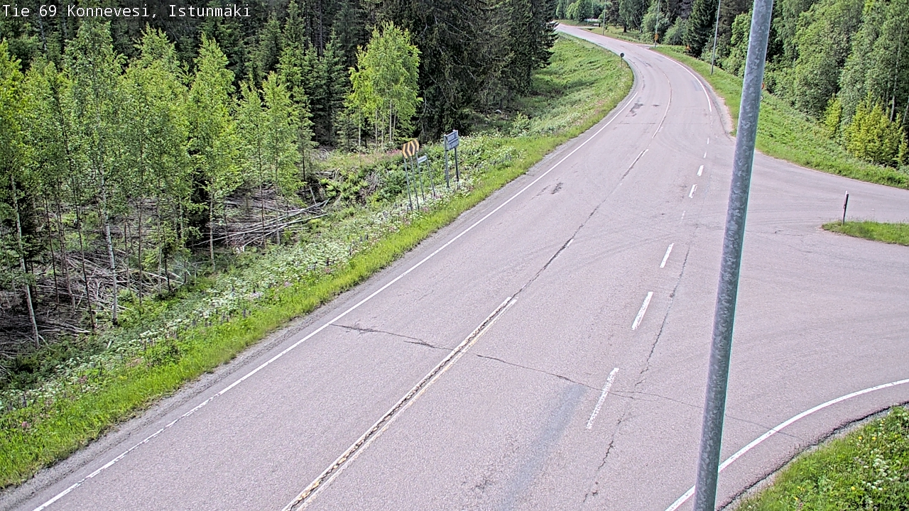 Weather Camera Image Väg 69 Konnevesi, Istunmäki, Konnevesi, Keski-Suomi