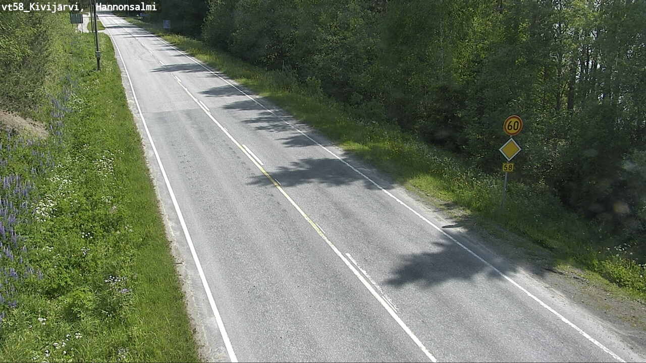 Weather Camera Image Road 58 Kivijärvi, Hannonsalmi, Kivijärvi, Keski-Suomi
