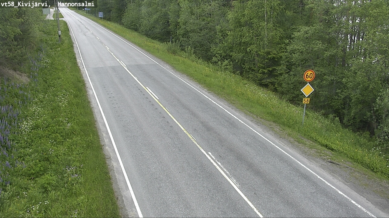 Weather Camera Image Väg 58 Kivijärvi, Hannonsalmi, Kivijärvi, Keski-Suomi