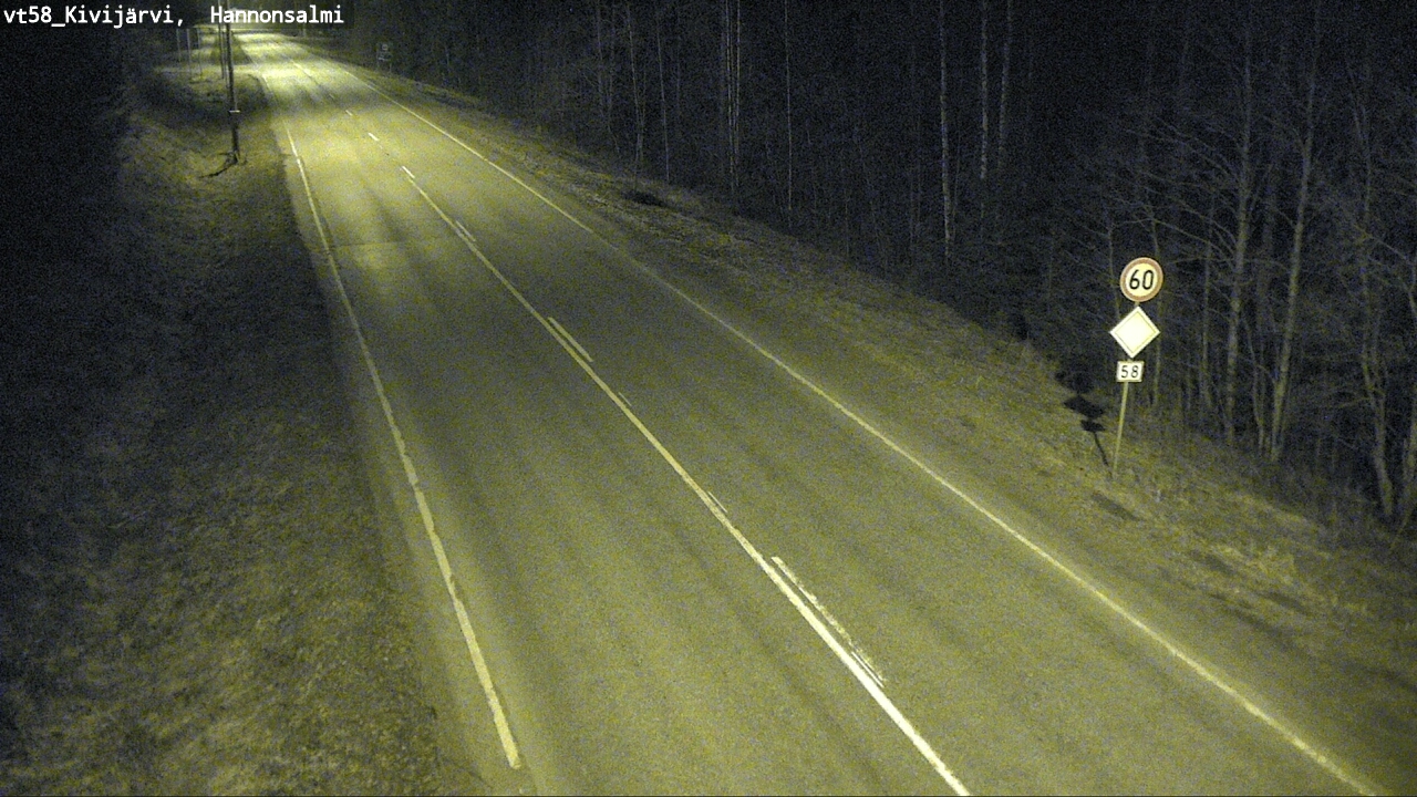 Weather Camera Image Road 58 Kivijärvi, Hannonsalmi, Kivijärvi, Keski-Suomi