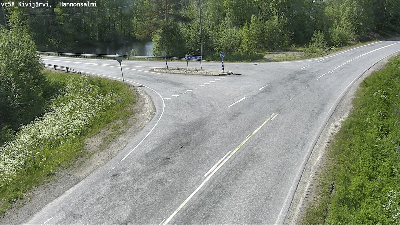 Weather Camera Image Road 58 Kivijärvi, Hannonsalmi, Kivijärvi, Keski-Suomi