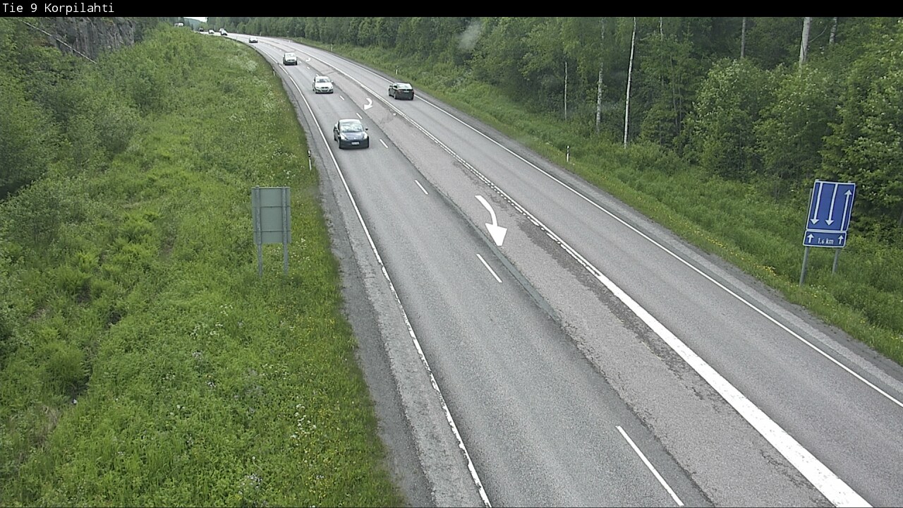 Weather Camera Image Väg 9 Jyväskylä, Korpilahti, Jyväskylä, Keski-Suomi