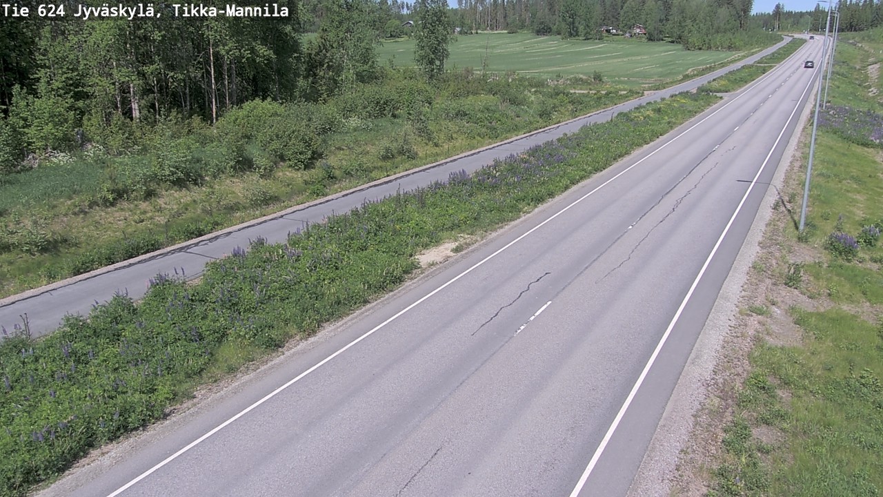 Weather Camera Image Väg 624 Jyväskylä, Tikka-Mannila, Jyväskylä, Keski-Suomi