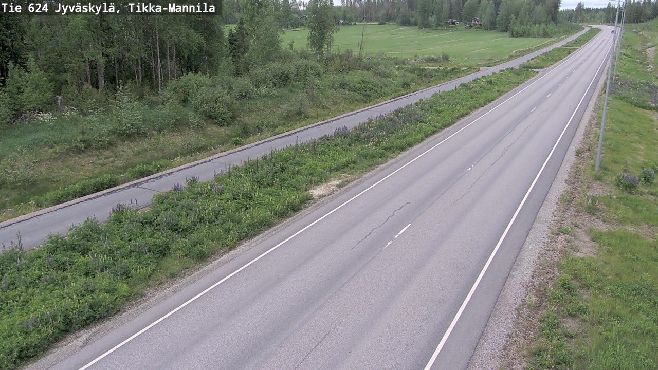 Weather Camera Image Väg 624 Jyväskylä, Tikka-Mannila, Jyväskylä, Keski-Suomi