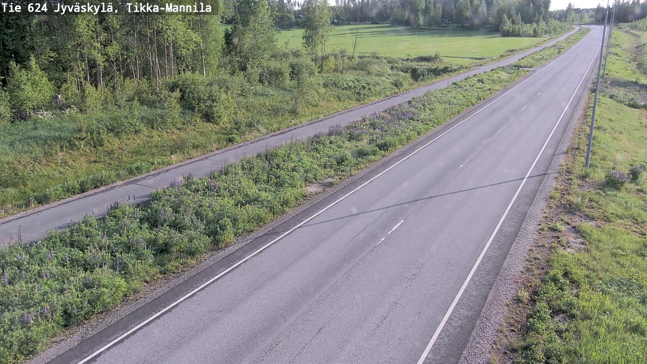Weather Camera Image Road 624 Jyväskylä, Tikka-Mannila, Jyväskylä, Keski-Suomi