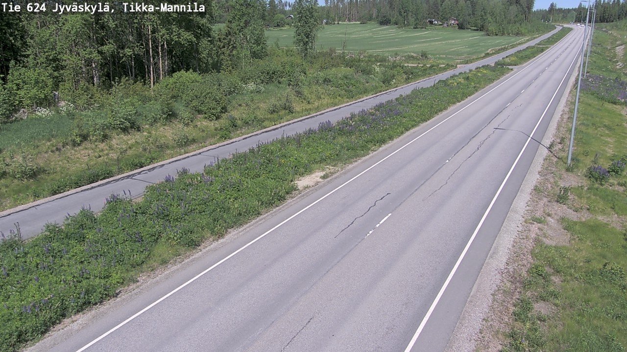 Weather Camera Image Road 624 Jyväskylä, Tikka-Mannila, Jyväskylä, Keski-Suomi
