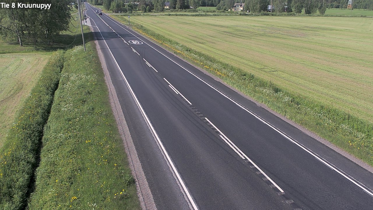 Weather Camera Image Road 8 Kruunupyy, Kruunupyy, Pohjanmaa