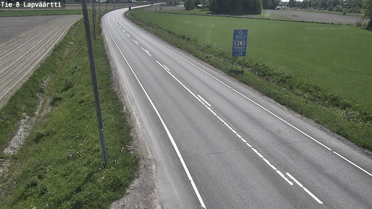 Weather Camera Image Road 8 Kristiinankaupunki, Lapväärtti, Kristiinankaupunki, Pohjanmaa