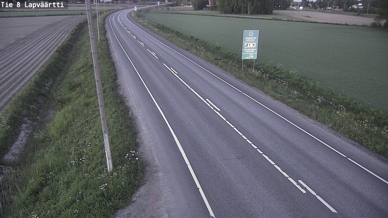 Weather Camera Image Road 8 Kristiinankaupunki, Lapväärtti, Kristiinankaupunki, Pohjanmaa