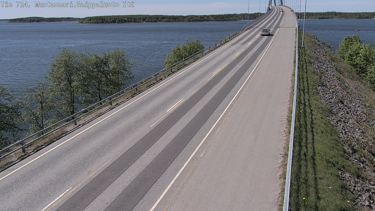 Weather Camera Image Road 724 Mustasaari, Raippaluoto, Fjärdskäret, Mustasaari, Pohjanmaa