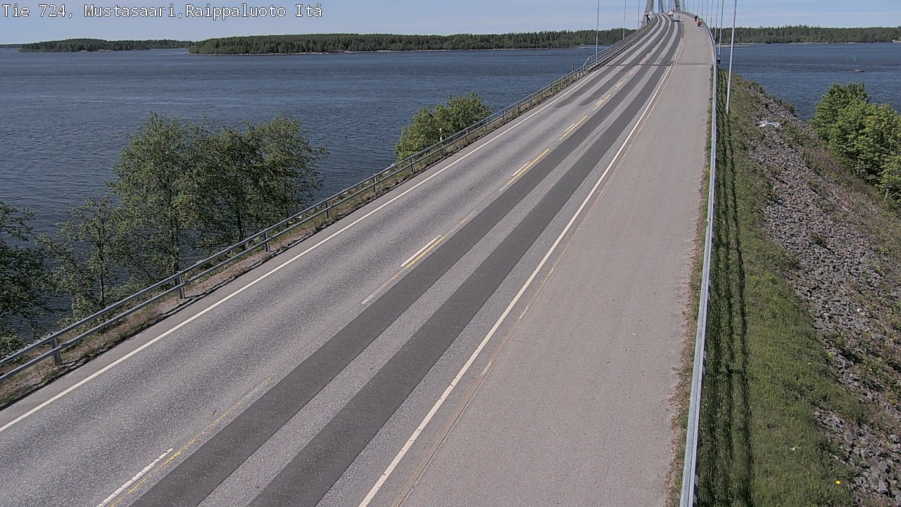 Weather Camera Image Road 724 Mustasaari, Raippaluoto, Fjärdskäret, Mustasaari, Pohjanmaa