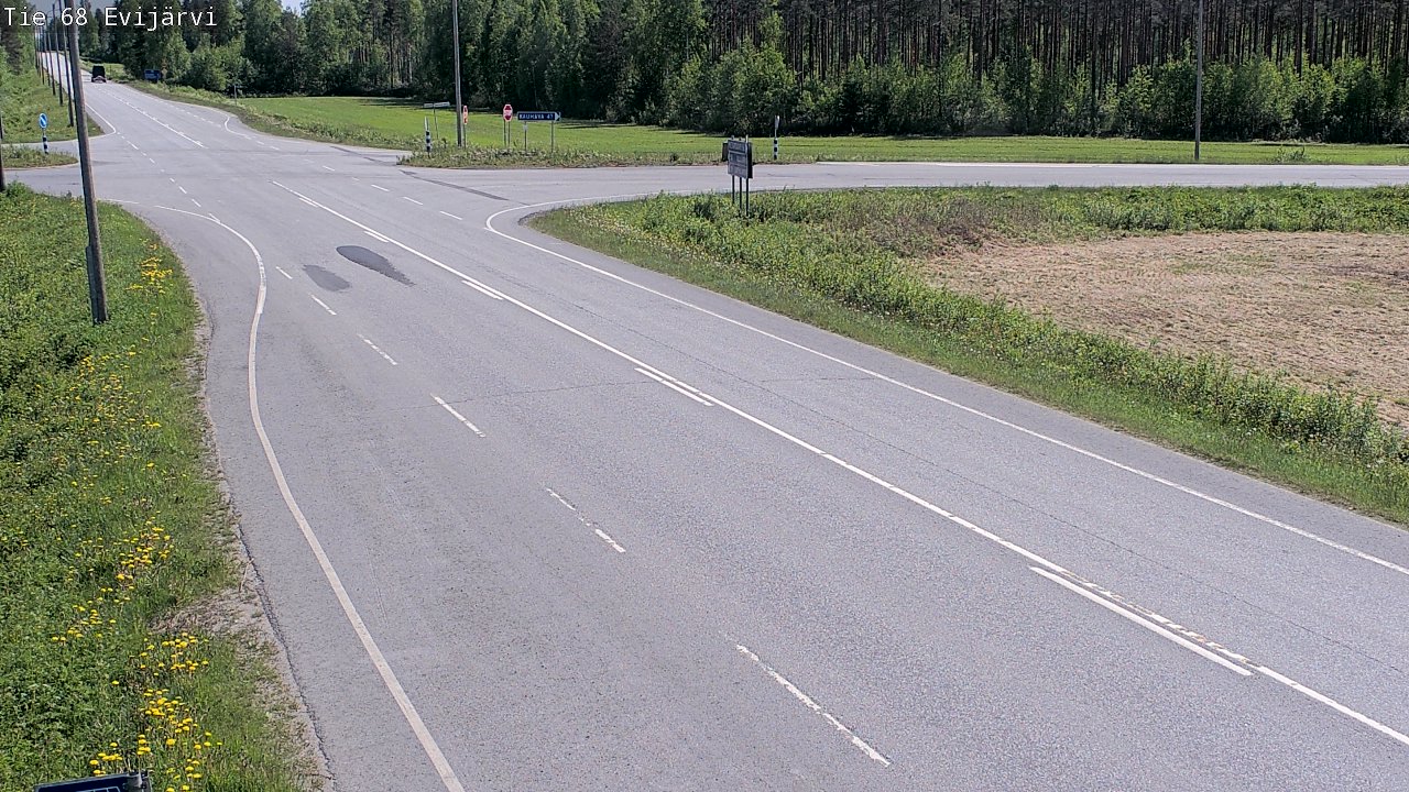 Weather Camera Image Road 68 Evijärvi, Evijärvi, Etelä-Pohjanmaa
