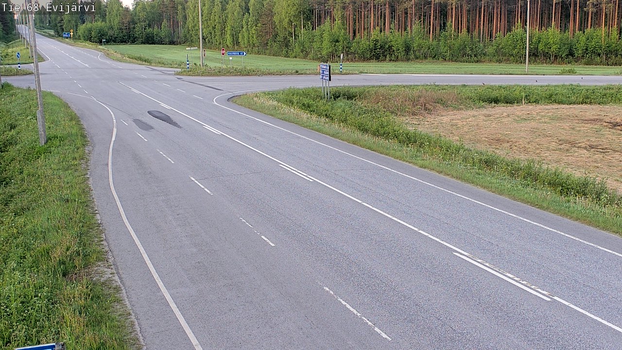 Weather Camera Image Road 68 Evijärvi, Evijärvi, Etelä-Pohjanmaa