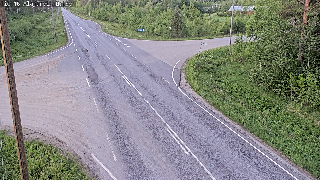 Weather Camera Image Road 16 Alajärvi, Möksy, Alajärvi, Etelä-Pohjanmaa