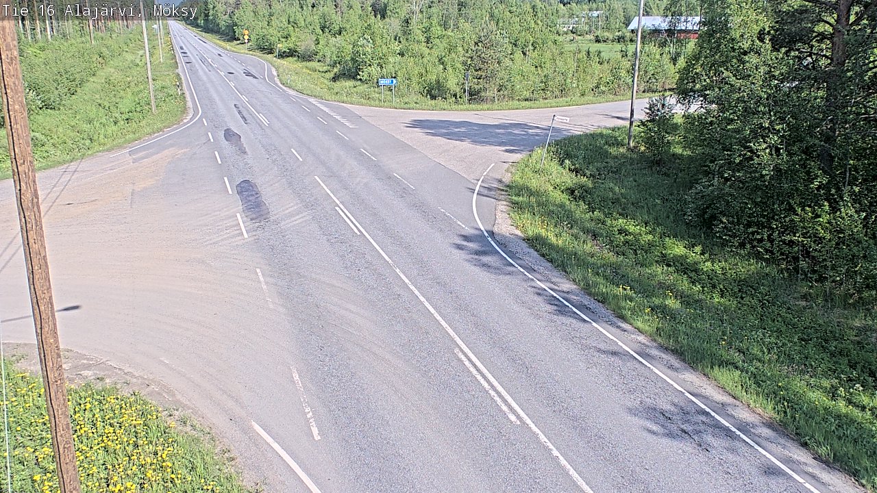 Weather Camera Image Road 16 Alajärvi, Möksy, Alajärvi, Etelä-Pohjanmaa