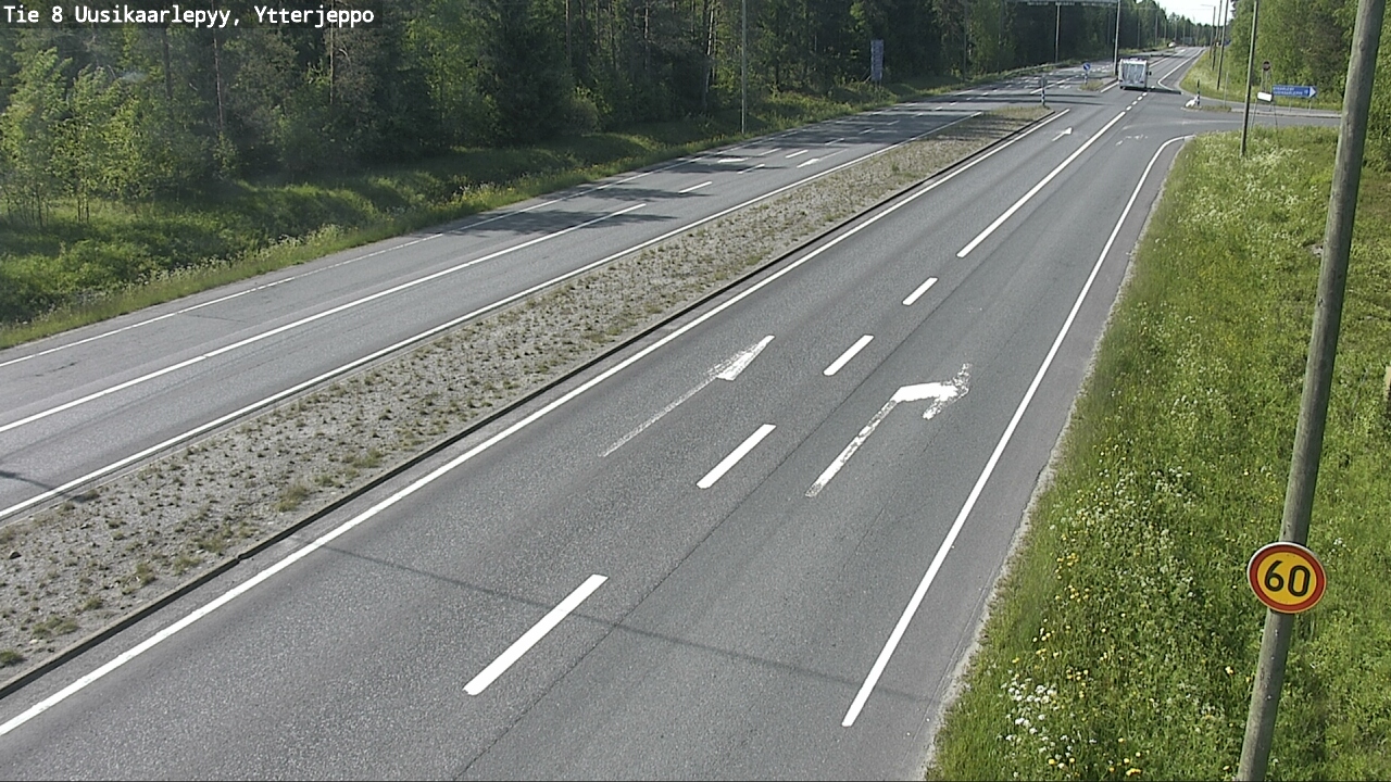 Weather Camera Image Road 8 Uusikaarlepyy, Ytterjeppo, Uusikaarlepyy, Pohjanmaa