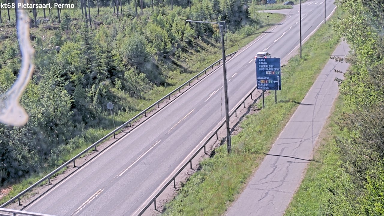 Weather Camera Image Väg 68 Jakobstad, Permo, Pietarsaari, Pohjanmaa