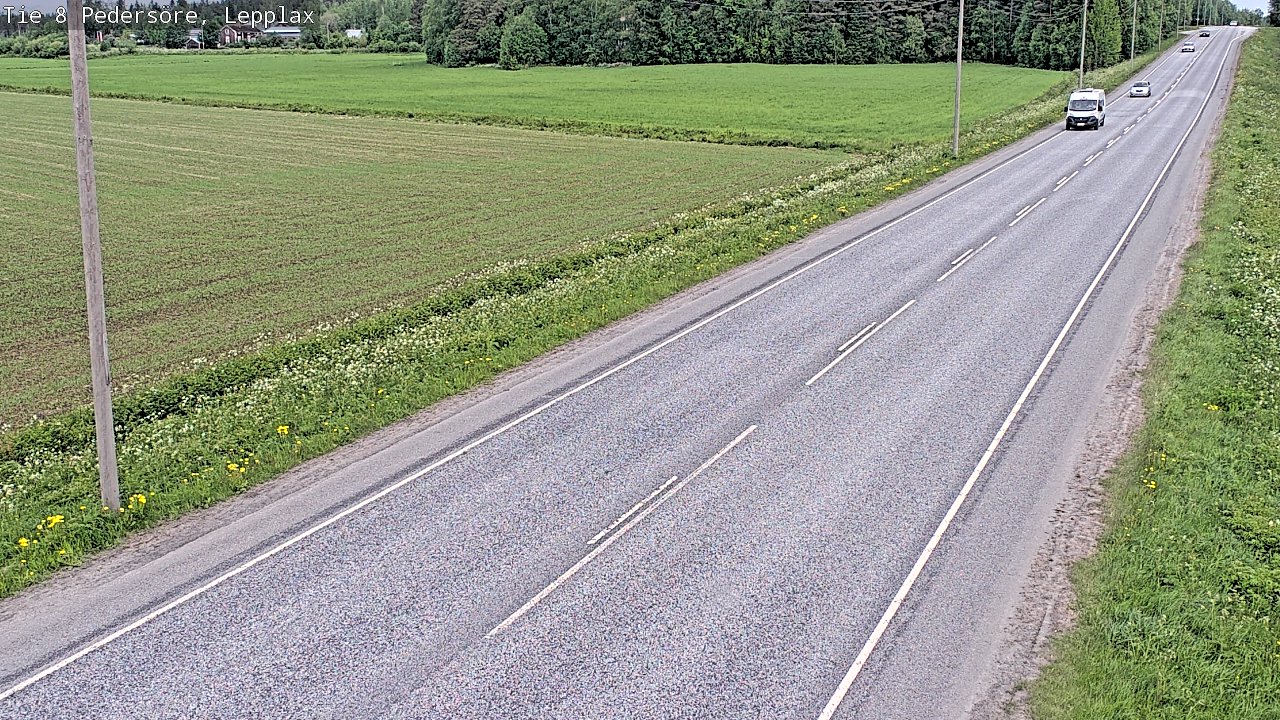 Weather Camera Image Väg 8 Pedersöre, Lepplax, Pedersören kunta, Pohjanmaa