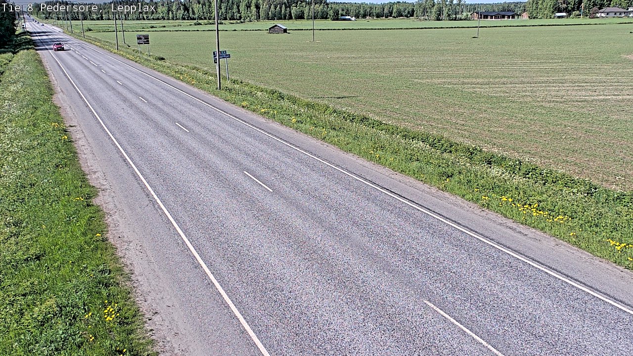 Weather Camera Image Road 8 Pedersöre, Lepplax, Pedersören kunta, Pohjanmaa