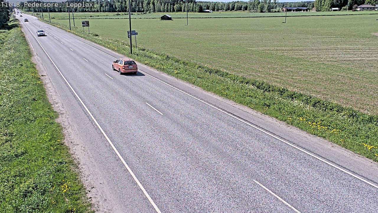 Weather Camera Image Väg 8 Pedersöre, Lepplax, Pedersören kunta, Pohjanmaa