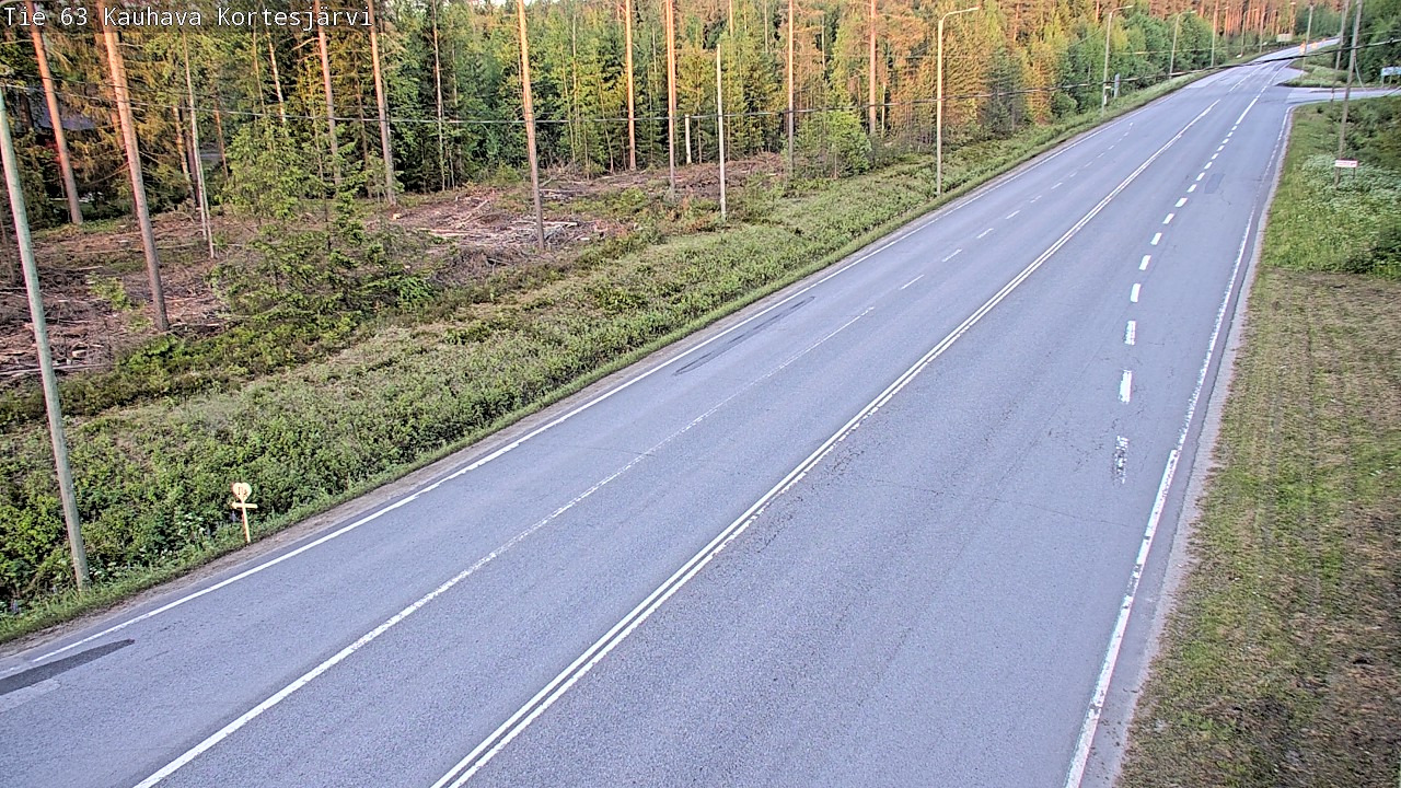 Weather Camera Image Väg 63 Kauhava Kortesjärvi, Kauhava, Etelä-Pohjanmaa