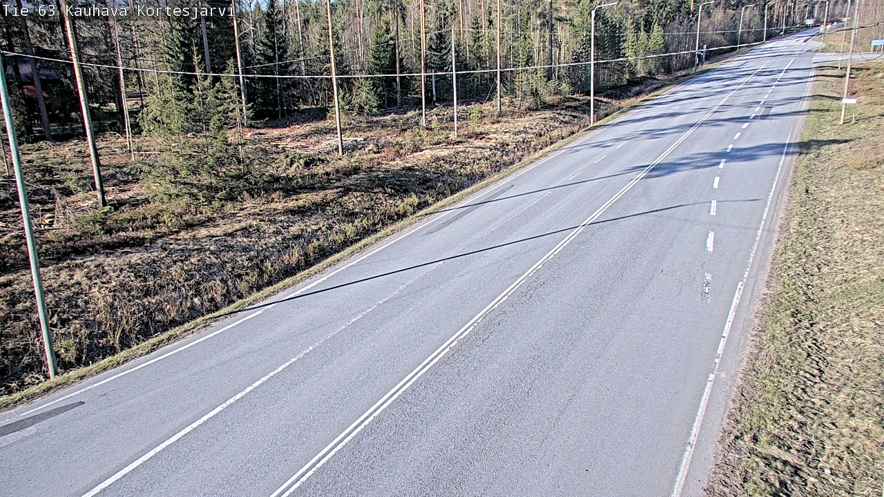 Weather Camera Image Road 63 Kauhava Kortesjärvi, Kauhava, Etelä-Pohjanmaa