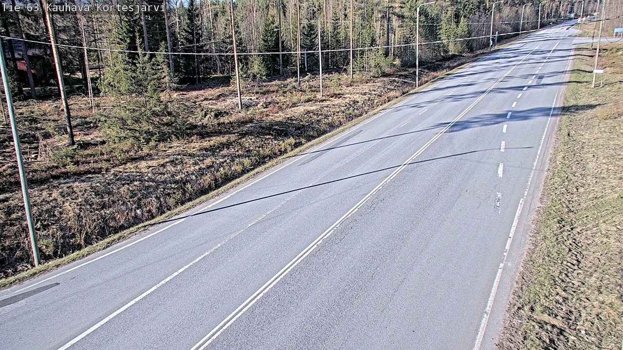 Weather Camera Image Road 63 Kauhava Kortesjärvi, Kauhava, Etelä-Pohjanmaa