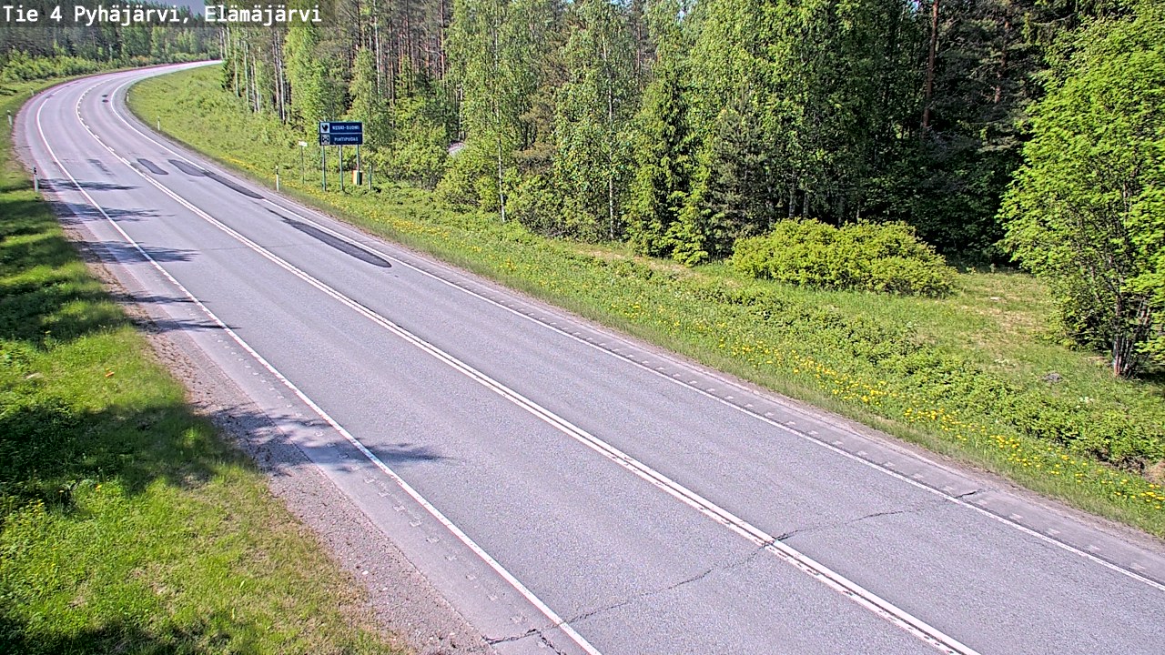 Weather Camera Image Road 4 Pyhäjärvi, Elämäjärvi, Pyhäjärvi, Pohjois-Pohjanmaa