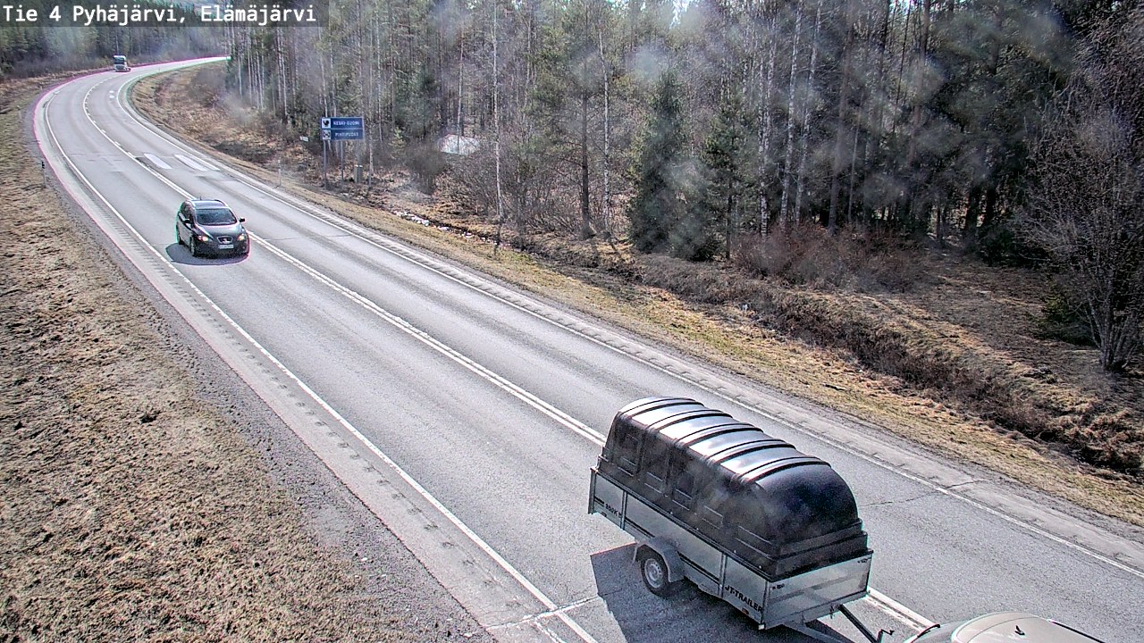 Weather Camera Image Road 4 Pyhäjärvi, Elämäjärvi, Pyhäjärvi, Pohjois-Pohjanmaa