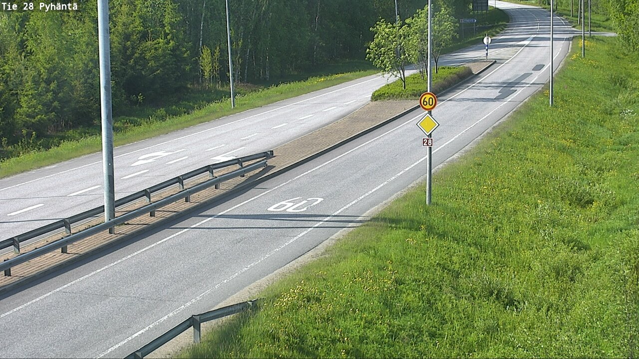 Weather Camera Image Road 28 Pyhäntä, Pyhäntä, Pohjois-Pohjanmaa