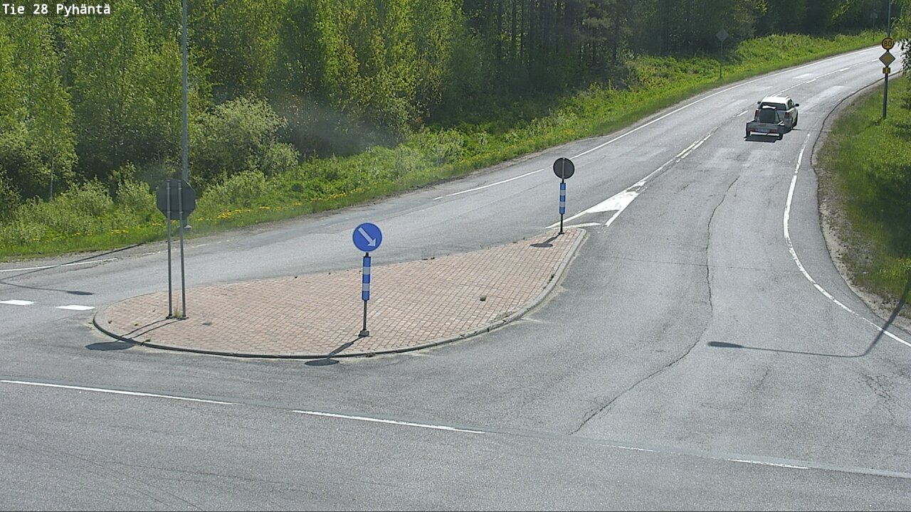 Weather Camera Image Väg 28 Pyhäntä, Pyhäntä, Pohjois-Pohjanmaa