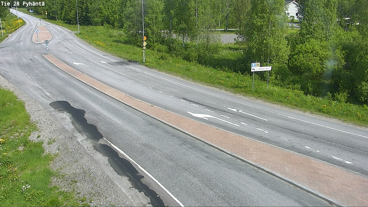 Weather Camera Image Väg 28 Pyhäntä, Pyhäntä, Pohjois-Pohjanmaa