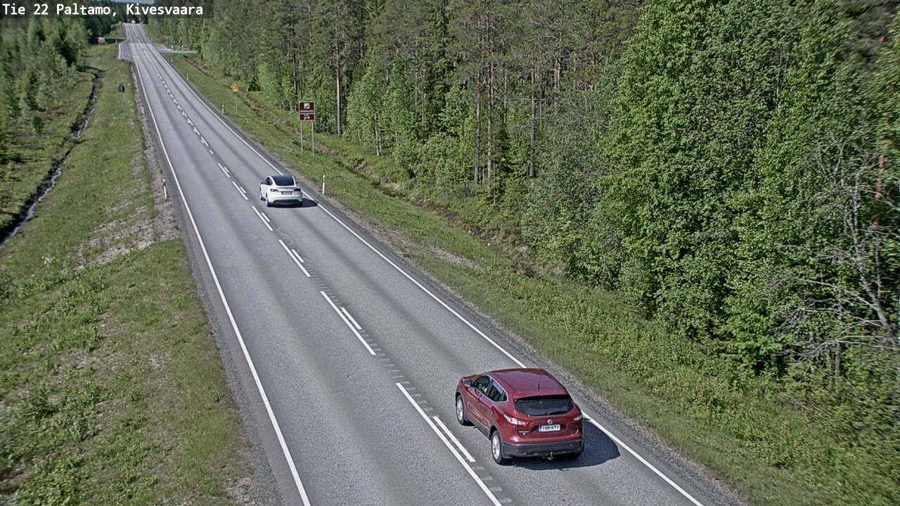 Weather Camera Image Väg 22 Paltamo, Kivesvaara, Paltamo, Kainuu