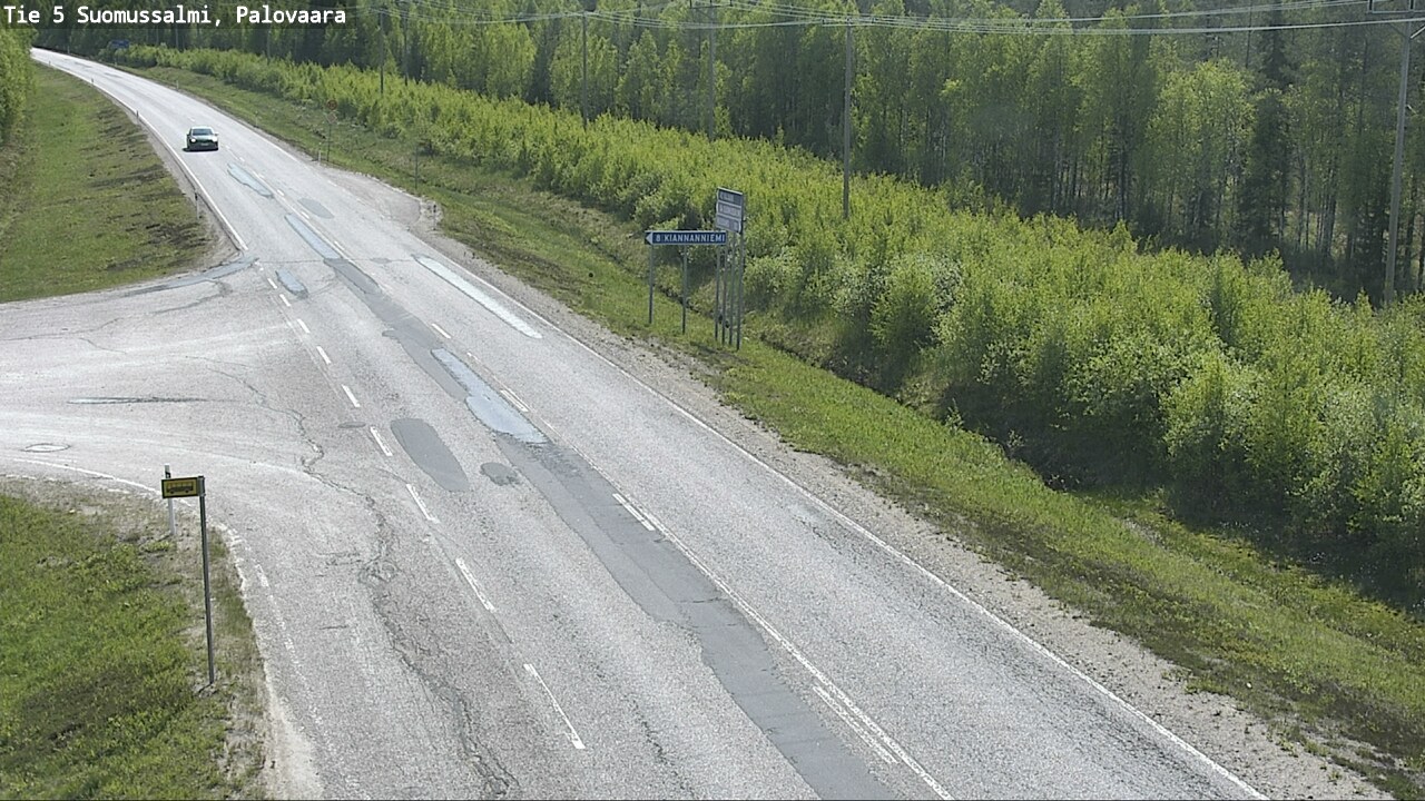 Weather Camera Image Väg 5 Suomussalmi, Palovaara, Suomussalmi, Kainuu