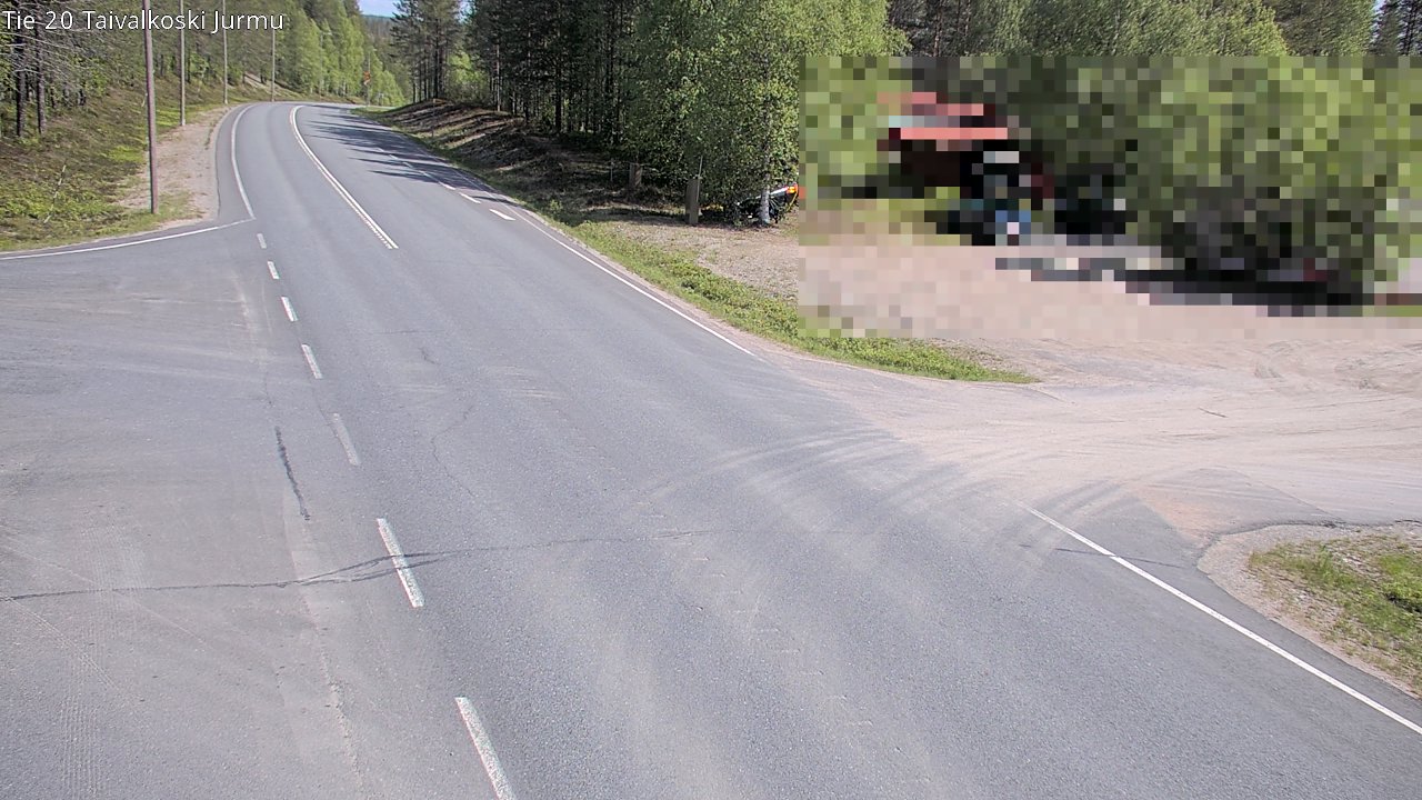 Weather Camera Image Väg 20 Taivalkoski, Jurmu, Taivalkoski, Pohjois-Pohjanmaa